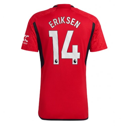 Fotballdrakt Herre Manchester United Christian Eriksen #14 Hjemmedrakt 2023-24 Kortermet